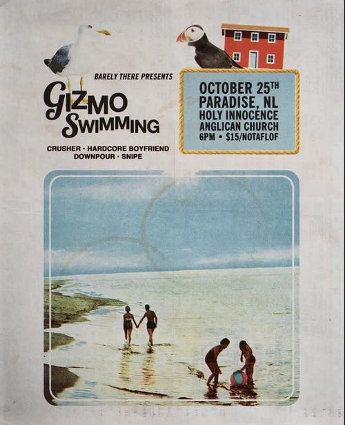 Barely There Presents: Swimming, Gizmo (PEI) w/ local support