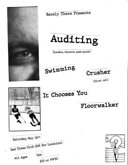 Auditing, Swimming, Crusher, It Chooses You, Floorwalker
